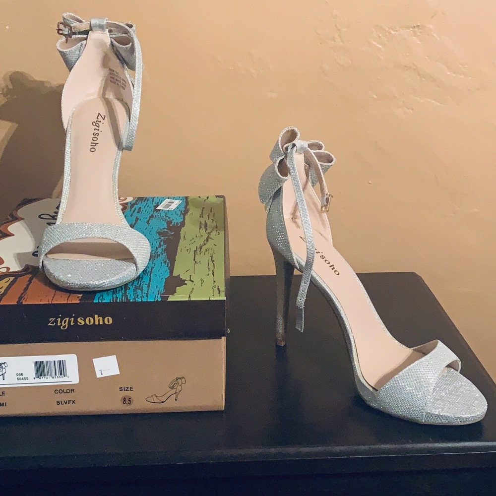 ZigiSoho Remi Silver Formal Heels!